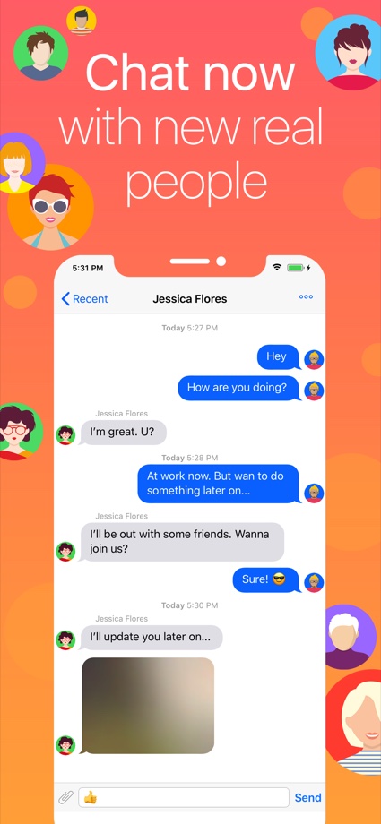 Anichat iPhone private chat screen